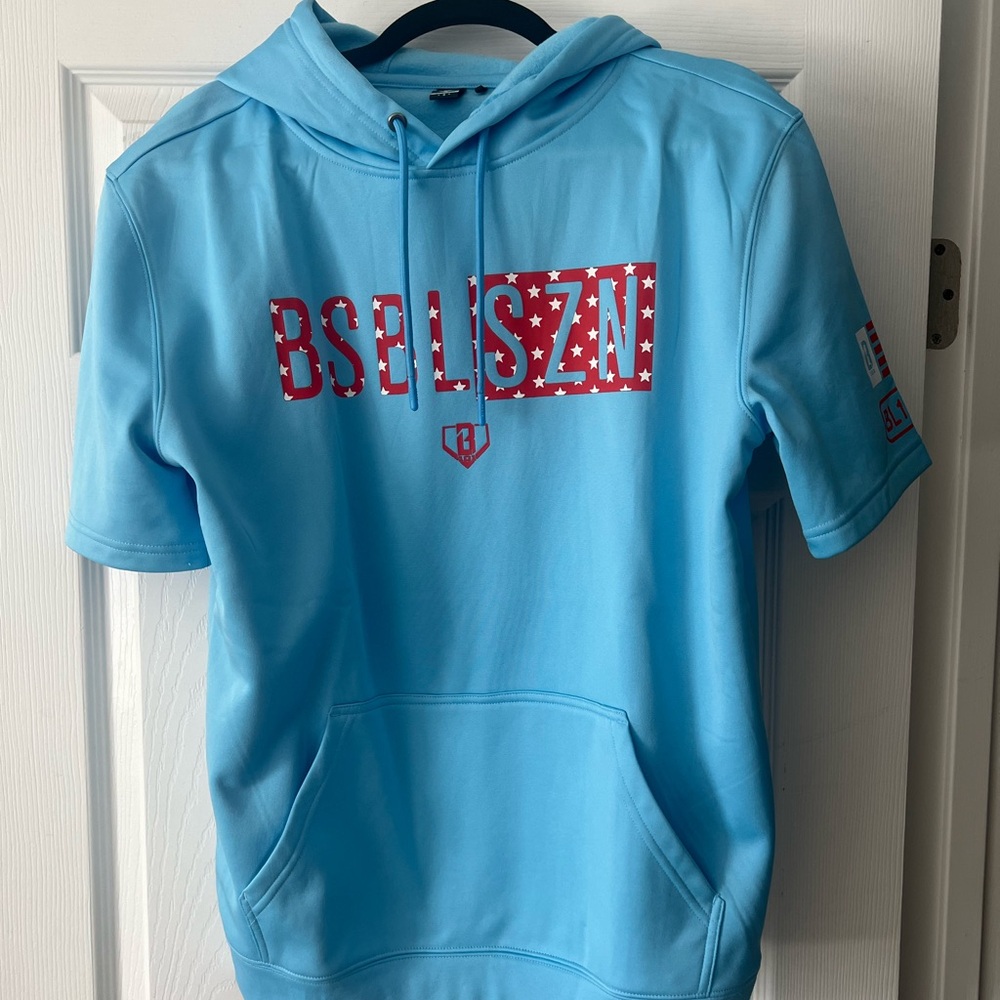 NWT Baseball Lifestyle 101 Freedom Short Sleeve Hoodie